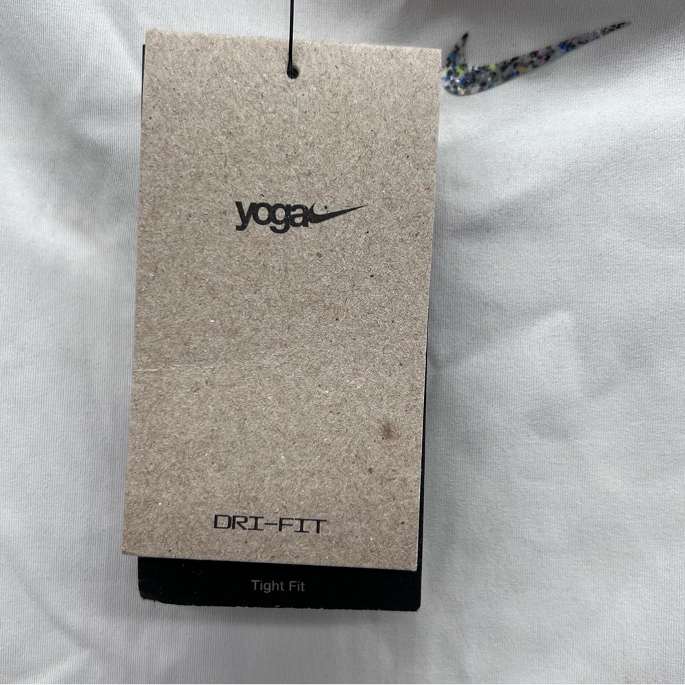 Nike Yoga Women's Long Sleeve Crew Neck Athletic Trainer Top Off-White-Size XL - Picture 9 of 11